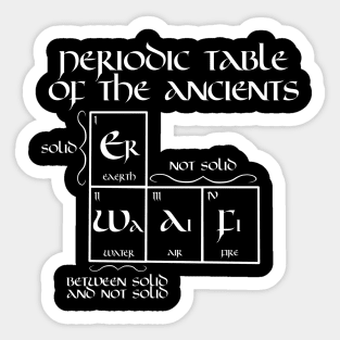 Periodic Table of the Ancients Sticker